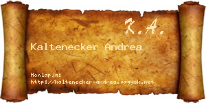 Kaltenecker Andrea névjegykártya